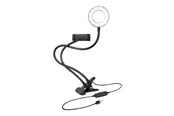 Streamingutstyr - LogiLink Smartphone ring light clamp mount Ø 8.5 cm - AA0150