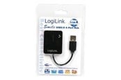 USB-hub - LogiLink USB 2.0 hub 4-port Smile black USB-hub - 4 porter - Svart - UA0139