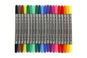 Skrive- & Tegneverktøy - Creativ Company Double-sided Textile Markers - Basic colors 20pcs - 34817