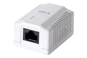 Tilbehør - LogiLink Cat.6 surface mounted box 1 x RJ45 UTP white - NP0071