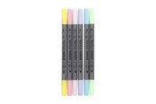 Skrive- & Tegneverktøy - Creativ Company Double-sided Textile Markers - Pastel 6pcs. - 34829