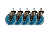 Gamingstol - LC Power - caster - transparent light blue (pack of 5) - LC-CASTERS-7LB-SPEED