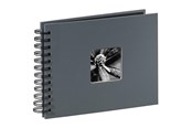 Fotoalbum & Arkivering - Hama "Fine Art" Spiral Album 24 x 17 cm 50 Black Pages grey - 94884