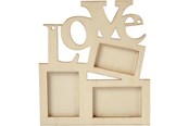 Arts & Crafts - Tilbehør - Creativ Company Photo Frame Love Wood - 574750