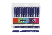 Skrive- & Tegneverktøy - Creativ Company Colortime Tusch Markers Blue 12 pcs. - 37355