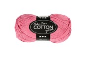 Garn & Tilbehør - Creativ Company Cotton yarn Dark pink 50gr 170m - 431060