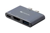 Dokkingstasjon - Canyon DS-1 - docking station - USB-C x 2 - HDMI - CNS-TDS01DG