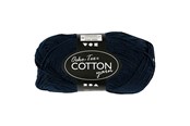 Garn & Tilbehør - Creativ Company Cotton yarn Dark blue 50gr 170m - 431280