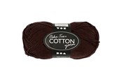 Garn & Tilbehør - Creativ Company Cotton yarn Dark brown 50gr 170m - 431300