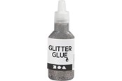 Hobbyartikler - Creativ Company Glitter glue Silver 25ml - 318310