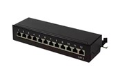 Tilbehør - LogiLink Cat.6 Patch Panel 12 ports shielded Desktop black - NP0017