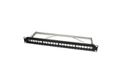 Tilbehør - LogiLink 19" Patch panel for 24 keystone jacks 1U unloaded black - NK4042