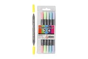 Skrive- & Tegneverktøy - Creativ Company Double-sided markers - Pastel colors 6pcs. - 37991