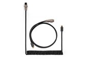 Tastatur - Keychron Coiled Aviator USB-C Cable Straight - Black - Upgrade Accessories - Svart - Cab-B