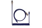 Tastatur - Keychron Coiled Aviator USB-C Cable Straight - Blue - Upgrade Accessories - Blå - Cab-L