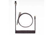 Tastatur - Keychron Coiled Aviator USB-C Cable Straight - Grey - Upgrade Accessories - Grå - Cab-G