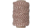 Garn & Tilbehør - Creativ Company Cotton cord Brown/White 50m - 50347