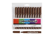 Hobbyartikler - Creativ Company Brown Jumbo markers 12pcs. - 37342