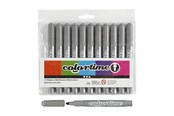 Hobbyartikler - Creativ Company Gray Jumbo pens 12pcs. - 37361