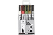 Skrive- & Tegneverktøy - Creativ Company Chalk Markers Metallic Colors 5pcs - 37387