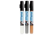 Hobbyartikler - Creativ Company Plus Color Paints - Gold Silver Off-white - 39892