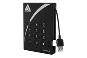 Hard drive - External - Apricorn Aegis Padlock 3.0 - Ekstern Harddisk - 1TB - A25-3PL256-1000