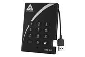 Hard drive - External - Apricorn Aegis Padlock 3.0 - Ekstern Harddisk - 2TB - Svart - A25-3PL256-2000