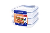 Kjøkkentilbehør - Sistema Square Klip It Plus 3Pack 520ml - 881643