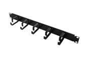 Tilbehør - LogiLink 19" cable management bar 1U with 5 fixed metal brackets black - OR101B