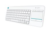 Tastatur - Logitech K400 Plus Ergonomic Wireless Touch - Tastatur - Spansk - Hvit - 920-007138