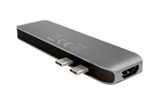 Dokkingstasjon - LogiLink USB 3.2 Gen 1 docking station 7-port PD silver/black - UA0302