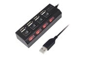 USB-hub - LogiLink USB 2.0 HUB 4-port with ON/OFF switch USB-hub - 4 porter - UA0128