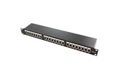 Tilbehør - LogiLink Cat.6A Patch Panel 24 ports shielded 19 inch rack mount black - NP0061