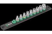 Verktøy - Wera Magnetic socket rail A Imperial 1 Zyklop socket set 1/4" drive imperial 9 pieces - 05005420001