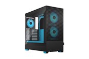 Kabinett - Fractal Design Pop Air RGB - Cyan Core TG Clear Tint - Kabinett - Miditower - Blå - FD-C-POR1A-02