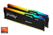 RAM - Kingston FURY Beast RGB DDR5-5200 - 32GB - CL36 - Dual Channel (2 pcs) - AMD EXPO & Intel XMP - Svart med RGB - KF552C36BBEAK2-32