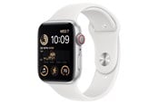 Smartklokke, Smartwatch & Sportsklokke - Apple Watch SE (2022) GPS + Cellular 44mm Silver Aluminium Case with White Sport Band - MNQ23DH/A