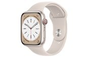 Smartklokke, Smartwatch & Sportsklokke - Apple Watch Series 8 GPS + Cellular 45mm Starlight Aluminium Case with Starlight Sport Band - MNK73DH/A