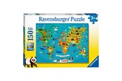 Puslespill - Ravensburger Animal World Map 150pcs - 10113287