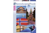 Puslespill - Ravensburger Trondheim Collage 1000pcs - 10219845