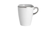 Servering & Servise - Pillivuyt Bistro Mug Dia 8 cm 27 cl White/Silver - 17114