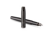 Skrive- & Tegneverktøy - Parker IM Monochrome Fountain Pen | Gun Metal Finish and Trims | Fine Nib | Blue Ink | Gift Box - 2172958