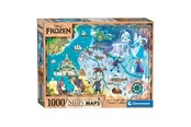 Puslespill - Clementoni Puzzle 1000 Pieces Story Maps Frozen Floor Gulv - 39666