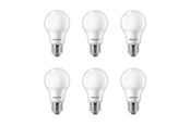 LED-lyspære - Philips LED-lyspære 8W/827 (60W) frosted 6-pack E27 - 929002306256