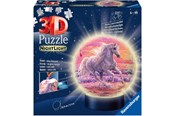 Puslespill - Ravensburger 3D Puzzle Ball - Night Light - Horses on the Beach - 118434