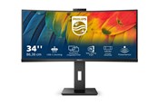 Skjerm - 34" Philips - 3440x1440 - 120Hz - VA - 100W PD- USB HUB - RJ45 - Curved - 34B1U5600CH/00