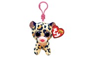 Dukker, Bamser & Utstyr - Ty Beanie Boo Clips - Livvie Brown & Pink Leopard 7cm - 2007532