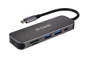 USB-hub - D-Link DUB-2325 - hub - with card reader - 5 ports USB-hub - 5 porter - Grå - DUB-2325/E