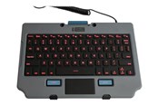 Tastatur - Gamber-Johnson LLC Rugged Lite - keyboard - with touchpad mouse buttons - AZERTY - French - Tastatur - Fransk - Grå - 7160-1683-03