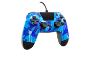 Spill - Tilbehør - Gioteck PS4 VX-4 WIRED CONTROLLER BLUE LIGHTNING - Controller - Sony PlayStation 4 - VX4PS4-07-MU